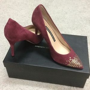 French Connection Elka Burgundy Pumps size 37